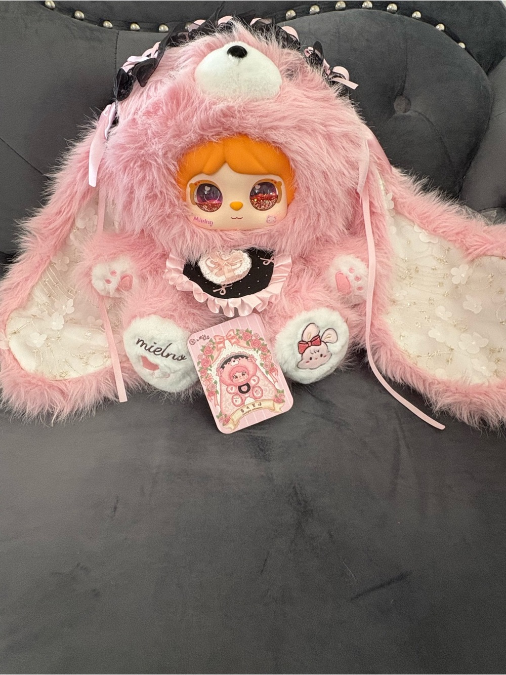Mielno Meow Rabbit Diary 800% Series Twilight Whispers Pink Bunny Cat Smile